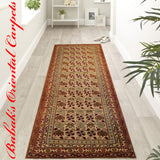 16078-Kazak Hand-Knotted/Handmade Afghan Rug/Carpet Tribal/Nomadic Authentic/ Size: 6'11" x 3'3"