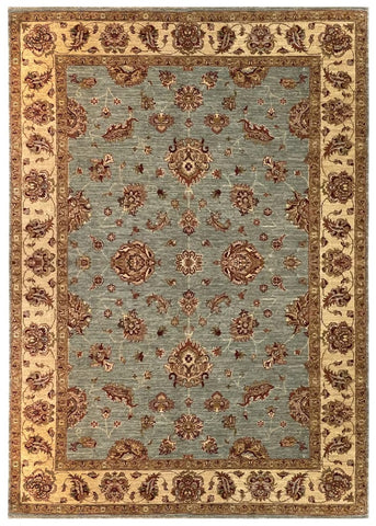 19281-Chobi Ziegler Hand-knotted/Handmade Afghan Rug/Carpet Traditional Authentic/ Size: 8'0" x 5'7"