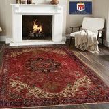 22364 - Heriz Hand-Knotted/Handmade Persian Rug/Carpet Traditional/Authentic/Size: 12'4" x 9'11"