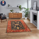 22444 - Chobi Ziegler Hand-knotted/Handmade Afghan Rug/Carpet Traditional Authentic/Size: 9'11" x 6'10"