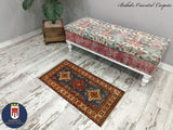 22452 -Royal Kazak Hand-Knotted/Handmade Afghan Tribal/Nomadic Authentic/Size: 4'10" x 3'3"