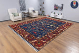 22504 - Chobi Ziegler Hand-Knotted/Handmade Afghan Rug/Carpet Traditional/Authentic/Size: 9'6" x 6'9"