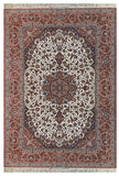 22605-Isfahan (circa 1960 Seirafian)/Hand-Knotted/Handmade Persian Rug/Carpet Traditional Authentic/ Size: 11'0" x 7'0"