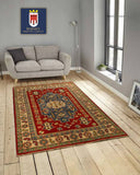 22720 - Kazak Afghan Hand-knotted Contemporary/Nomadic/Tribal Carpet/Rug/Size: 6'0" x 4'0"