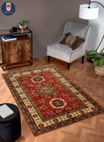 22753 - Kazak Afghan Hand-knotted Contemporary/Nomadic/Tribal Carpet/Rug/Size: 6'0" x 3'11"