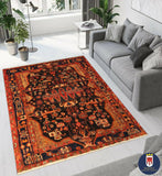 22845 - Hamadan Hand-Knotted/Handmade Persian Rug/Carpet Traditional Authentic/Size: 8'6" x 5'1"