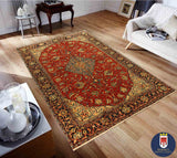 22873 - Sarough Handmade/Hand-Knotted Persian Rug/Traditional/Carpet Authentic/Size: 6'11" x 4'2"