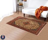 22898 - Hamadan Persian Hand-Knotted Authentic/Traditional/Carpet/Rug/Size: 4'6" x 3'5"