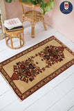 23065- Abadeh Hand-Knotted/Handmade Persian Rug/Tribal/Nomadic/Carpet Authentic/Size: 3'10" x 1'10"