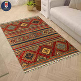 23193 - Chobi Ziegler Afghan Hand-knotted Contemporary/Modern Carpet/Rug/Size: 6'1" x 4'3"