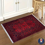 23692- Khal Mohammad Afghan Hand-Knotted Authentic/Traditional/Carpet/Rug/ Size: 4'11" x 3'2"