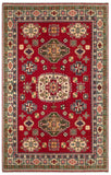 23777- Kazak Afghan Hand-knotted Contemporary/Nomadic/Tribal Carpet/Rug/ Size: 6'11" x 4'9"