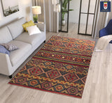 23778- Kazak Afghan Hand-knotted Contemporary/ Nomadic/Tribal Carpet/Rug/ Size: 6'11" x 5'1"