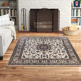 23887 - Nain Hand-knotted Persian Rug/Carpet Traditional Authentic/ Size : 8'4" x 8'2"