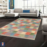 23981 - Kelim Hand-Woven/Flat-Weaved/ Afghan Kelim/Carpet Modren/Nomadic Authentic/Size: 9'7" x 6'9"