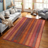 23992 - Kelim Hand-Woven/Flat-Weved/Afghan Kelim /Carpet Moden/Nomadic Authentic/Size: 9'9" x 6'7"