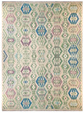 24023 - Kelim Hand-Woven/Flat-Weaved Afghan Kelim/Carpet Modren/Nomadic Authentic/Size: 13'1"x 9'9"