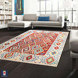 24024 - Kelim Hand-Woven/Flat-Weaved/Afghan Kelim/Carpet Modren/Nomadic Authentic/Size: 11'1"x 8'3"