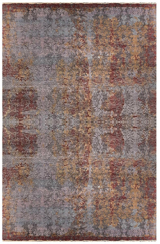 24854- Damask Hand-Knotted/Handmade Indian Rug/Carpet Modern Authentic / Size: 13'2" x 10'0"