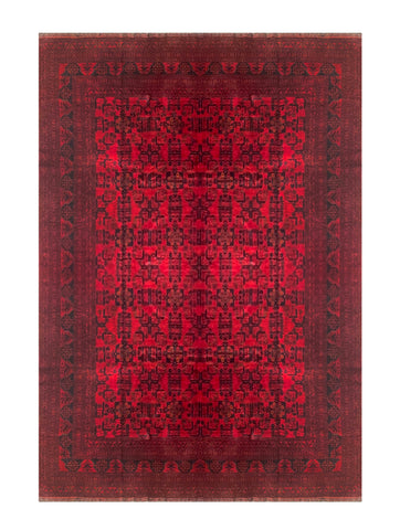 26472 - Khal Mohammad Afghan Hand-Knotted Authentic/Traditional/Rug/Size: 11'1" x 8'0"