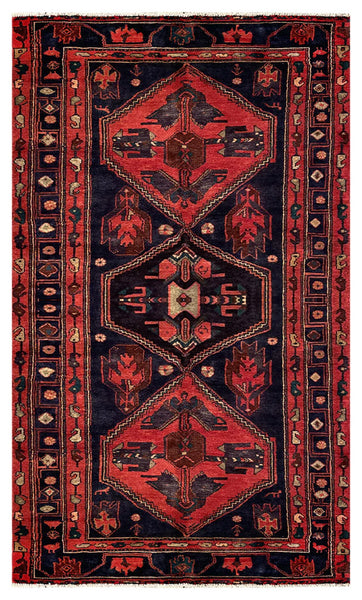 25447-Hamadan Hand-Knotted/Handmade Persian Rug/Carpet Traditional Authentic/ Size: 7'5" x 4'3"