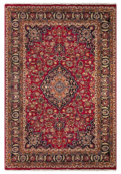 25574-Mashad Hand-Knotted/Handmade Persian Rug/Carpet Traditional Authentic/ Size: 9'9" x 6'7"