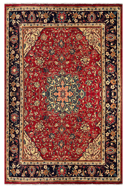 25576-Sarough Hand-Knotted/Handmade Persian Rug/Carpet Traditional/Authentic/ Size: 10'10" x 7'1"