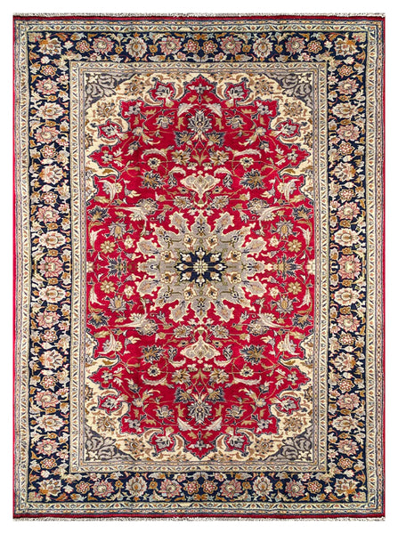 25578- Isfahan Persian Hand-Knotted Authentic/Traditional Carpet/Rug/ Size: 9'10'' x 7'1''