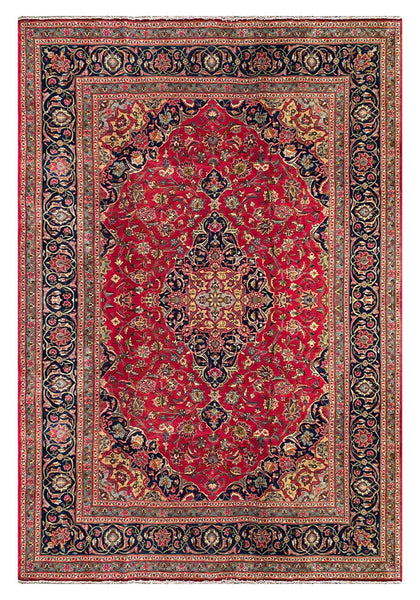 25624-Mashad Hand-Knotted/Handmade Persian Rug/Carpet Traditional Authentic/ Size: 9'10" x 6'8"