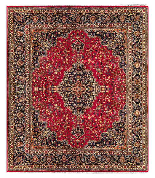 25680-Mashad Hand-Knotted/Handmade Persian Rug/Carpet Traditional Authentic/ Size: 11'5" x 9'7"