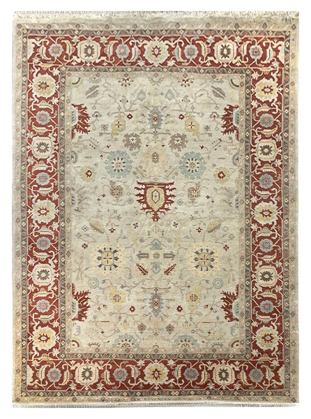 25720- Royal Heriz Hand-Knotted/Handmade Indian Rug/Carpet Traditional/Authentic/Size 12'3" x 8'9"