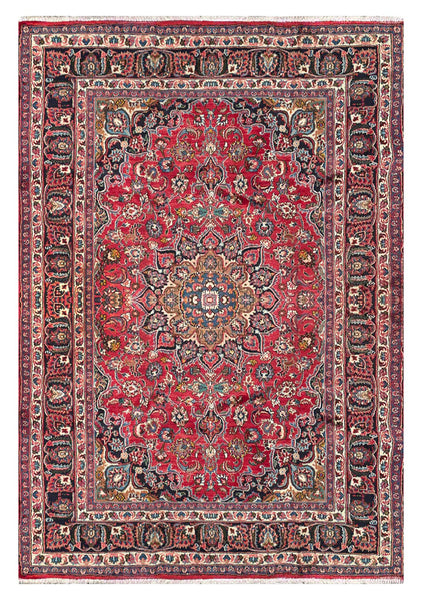 25759-Mashad Hand-Knotted/Handmade Persian Rug/Carpet Traditional Authentic/ Size: 9'5" x 6'6"