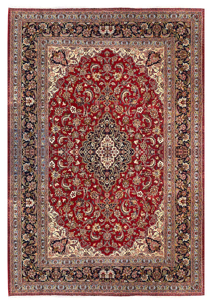 25783-Mashad Hand-Knotted/Handmade Persian Rug/Carpet Traditional Authentic/ Size: 9'7" x 6'6"