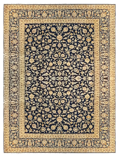 25795-Kashan Hand-Knotted/Handmade Persian Rug/Carpet Traditional/Authentic/Size: 13'10" x 10'8"