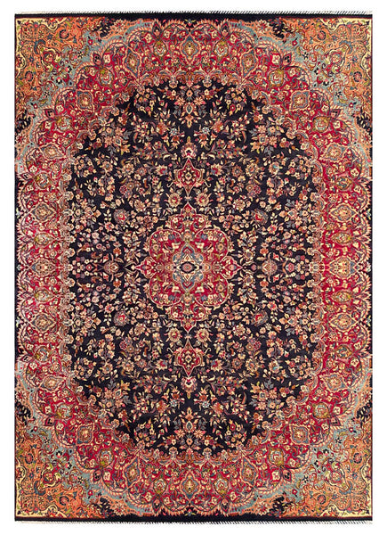 25799-Mashad Hand-Knotted/Handmade Persian Rug/Carpet Traditional Authentic/ Size: 13'7" x 9'7"