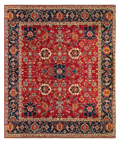 25840- Royal Chobi Ziegler Hand-Knotted/Handmade Afghan Rug/Carpet Traditional/Authentic/Size: 9'9" x 8'1"