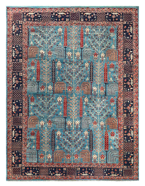 26114-Royal Chobi Ziegler Hand-knotted/Handmade Afghan Rug/Carpet Traditional Authentic/ Size: 11'8" x 8'9"