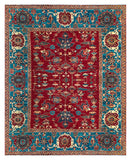 26126-Royal Chobi Ziegler Hand-knotted/Handmade Afghan Rug/Carpet Traditional Authentic/ Size: 9'9" x 7'9"