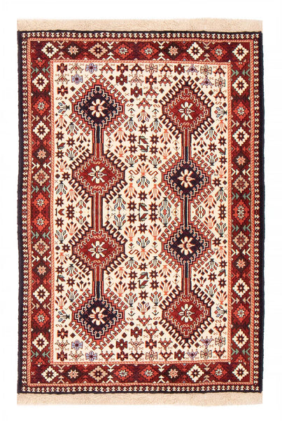 26775-Yalameh Hand-Knotted/Handmade Persian Rug/Carpet Tribal/Nomadic Authentic/ Size: 4'9" x 3'4"