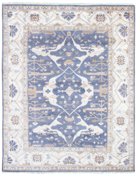 26848- Royal Ushak Hand-Knotted/Handmade Indian Rug/Carpet Traditional/Authentic/Size: 10'3" x 8'1"