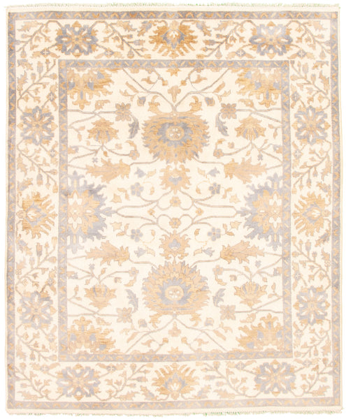 26835- Royal Ushak Hand-Knotted/Handmade Indian Rug/Carpet Traditional/Authentic/Size: 9'9" x 8'3"