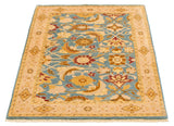 26858- Royal Ushak Hand-Knotted/Handmade Indian Rug/Carpet Traditional/Authentic/Size: 6'3" x 4'0"