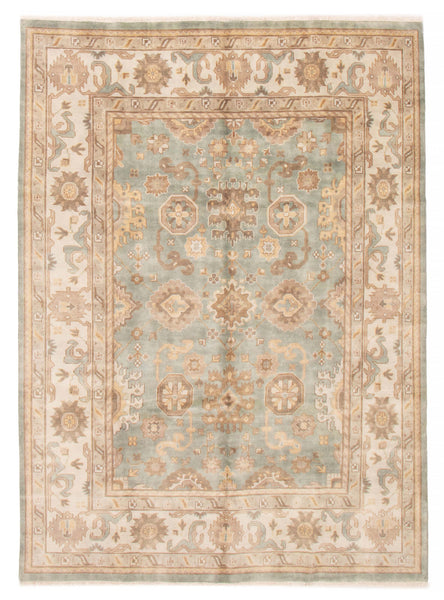 26842- Royal Ushak Hand-Knotted/Handmade Indian Rug/Carpet Traditional/Authentic/Size: 10'0" x 7'10"