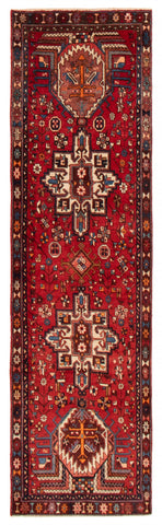 27052-Hamadan Hand-Knotted/Handmade Persian Rug/Carpet Tribal/Nomadic Authentic/ Size: 8'6" x 2'9"