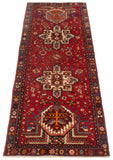 27052-Hamadan Hand-Knotted/Handmade Persian Rug/Carpet Tribal/Nomadic Authentic/ Size: 8'6" x 2'9"