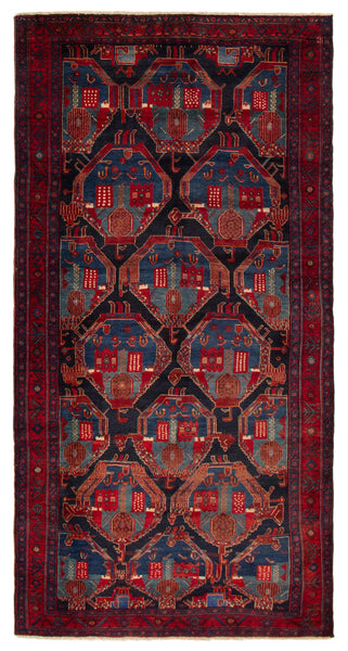 27053-Hamadan Hand-Knotted/Handmade Persian Rug/Carpet Tribal/Nomadic Authentic/ Size: 11'6" x 5'9"