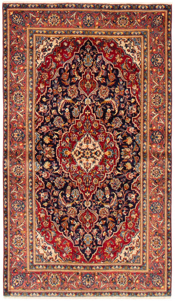 27035-Kashan Hand-Knotted/Handmade Persian Rug/Carpet Traditional/Authentic/Size: 6'8" x 4'3"