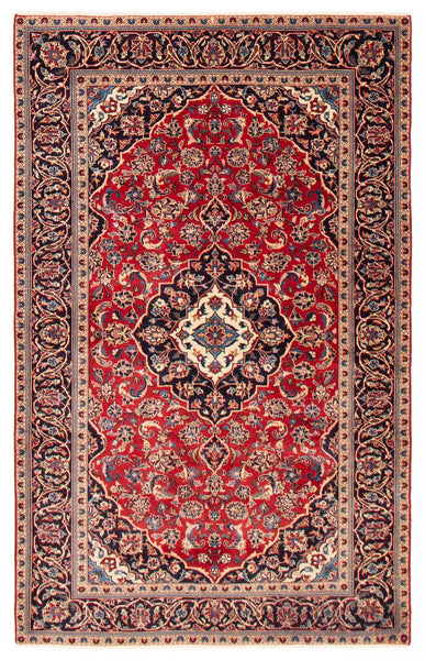 27054-Kashan Hand-Knotted/Handmade Persian Rug/Carpet Traditional/Authentic/Size: 7'10" x 5'0"