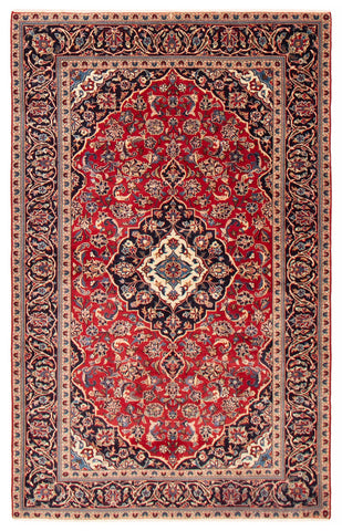 27054-Kashan Hand-Knotted/Handmade Persian Rug/Carpet Traditional/Authentic/Size: 7'10" x 5'0"