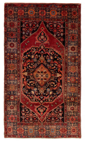 27055-Bidjar Hand-Knotted/Handmade Persian Rug/Carpet Traditional/ Authentic/ Size: 7'3"x 4'2"